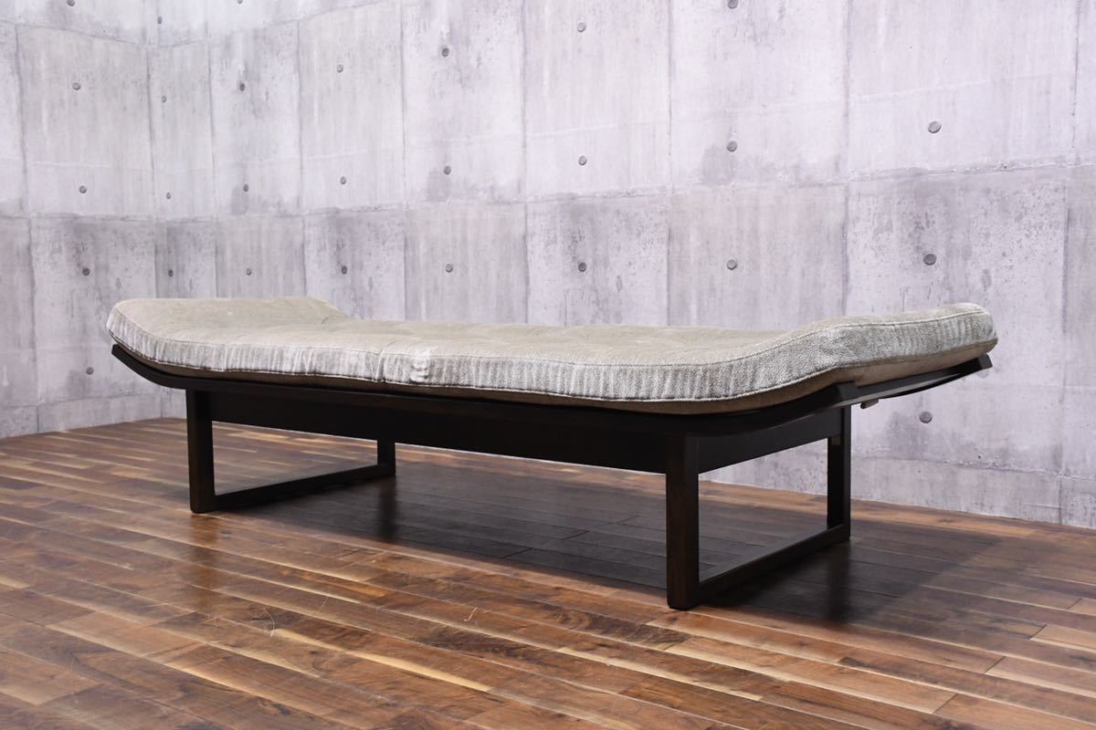 ヴィンテージ レトロ 一人掛けソファ モケット グリーン ストライプ