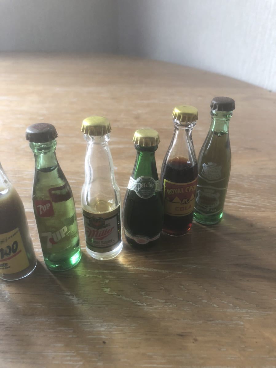 ヴィンテージ ガラス ミニチュアボトル 瓶 18本 コカコーラ ペプシ 7up