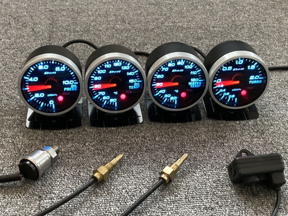 defi ブースト計 水温計 ユニット defi デフィリンク3連メーター BF