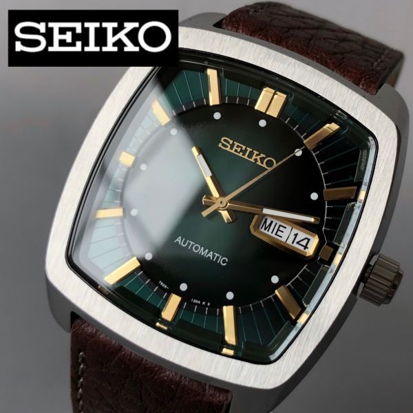【定番人気，新品】 セイコー リクラフト オートマチック SEIKO 自動巻き メンズ腕時計 男性用 グリーン シルバー ブラウン レザーベルト 0819(セイコー)｜売買されたオークション情報、yahooの商品情報をアーカイ その他