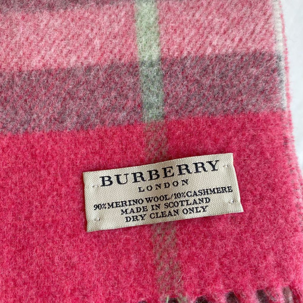 ピンク バーバリーマフラー BURBERRY バーバリー マフラー ピンク