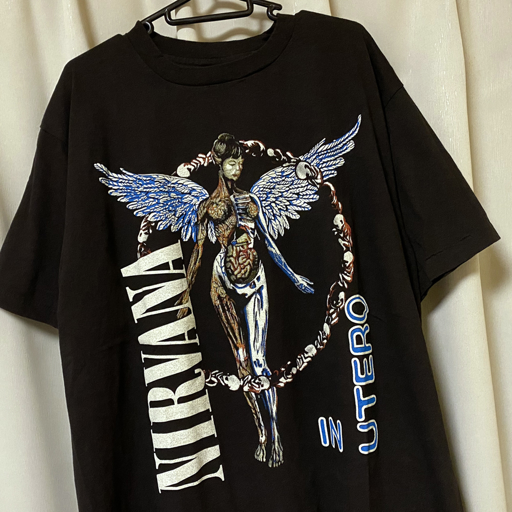  XLサイズ NIRVANA ニルヴァーナ IN UTERO グランジ ロック バンド Tシャツ カートコバーン Giant 90s ビンテージ USA製(Tシャツ)｜売買されたオークション情報、yahooの商品情報をアーカイブ公開 - オー Tシャツ