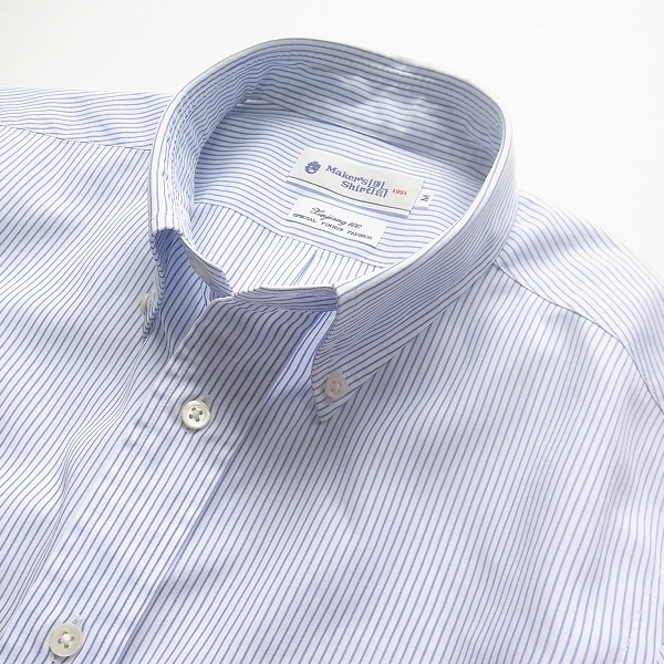 鎌倉シャツ メンズ 半袖bdシャツ M 100番手 ブルーストライプ Mサイズ 売買されたオークション情報 Yahooの商品情報をアーカイブ公開 オークファン Aucfan Com