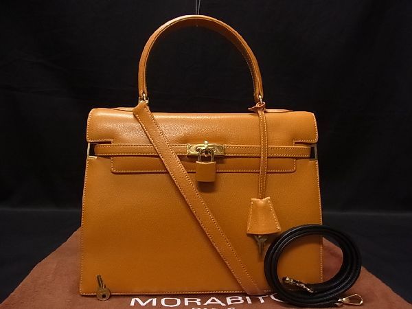 1円 □美品□ MORABITO モラビト スカラ28 レザー ケリー型 ワン 