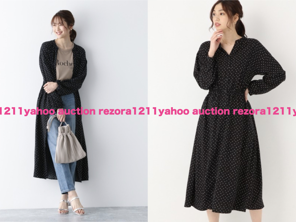 Global Work グローバルワーク ss レトロ クラシック ドット 水玉 とろみ スキッパー シャツ ロング マキシ ワンピース レディースファッション 売買されたオークション情報 Yahooの商品情報をアーカイブ公開 オークファン Aucfan Com