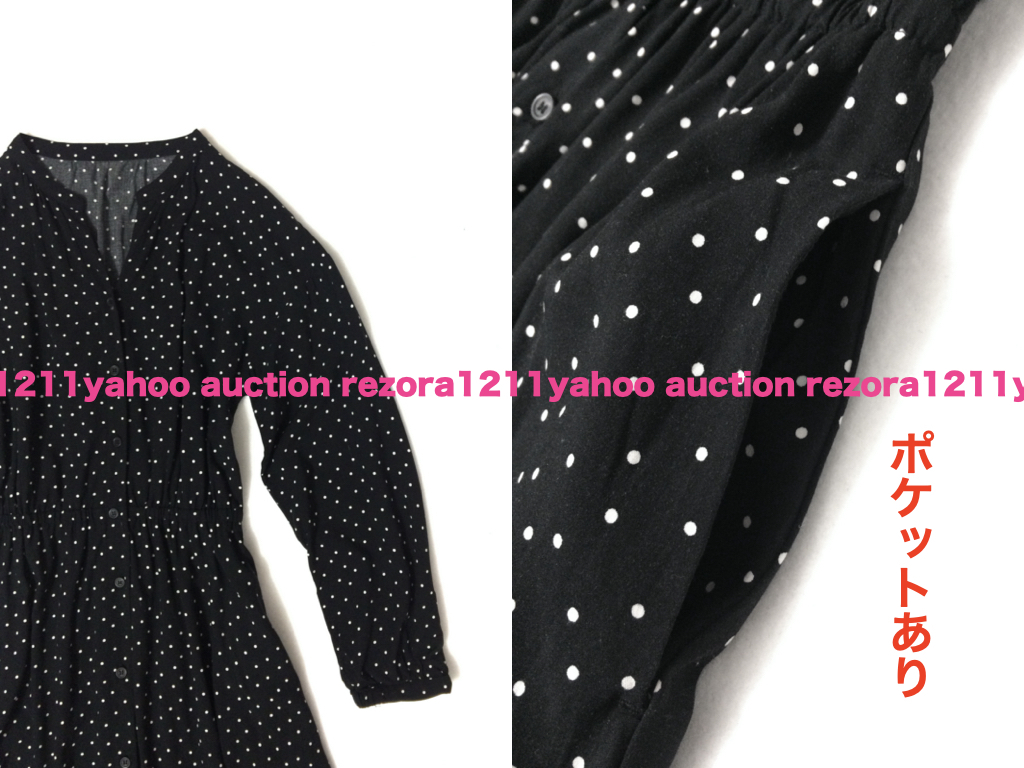 Global Work グローバルワーク ss レトロ クラシック ドット 水玉 とろみ スキッパー シャツ ロング マキシ ワンピース レディースファッション 売買されたオークション情報 Yahooの商品情報をアーカイブ公開 オークファン Aucfan Com