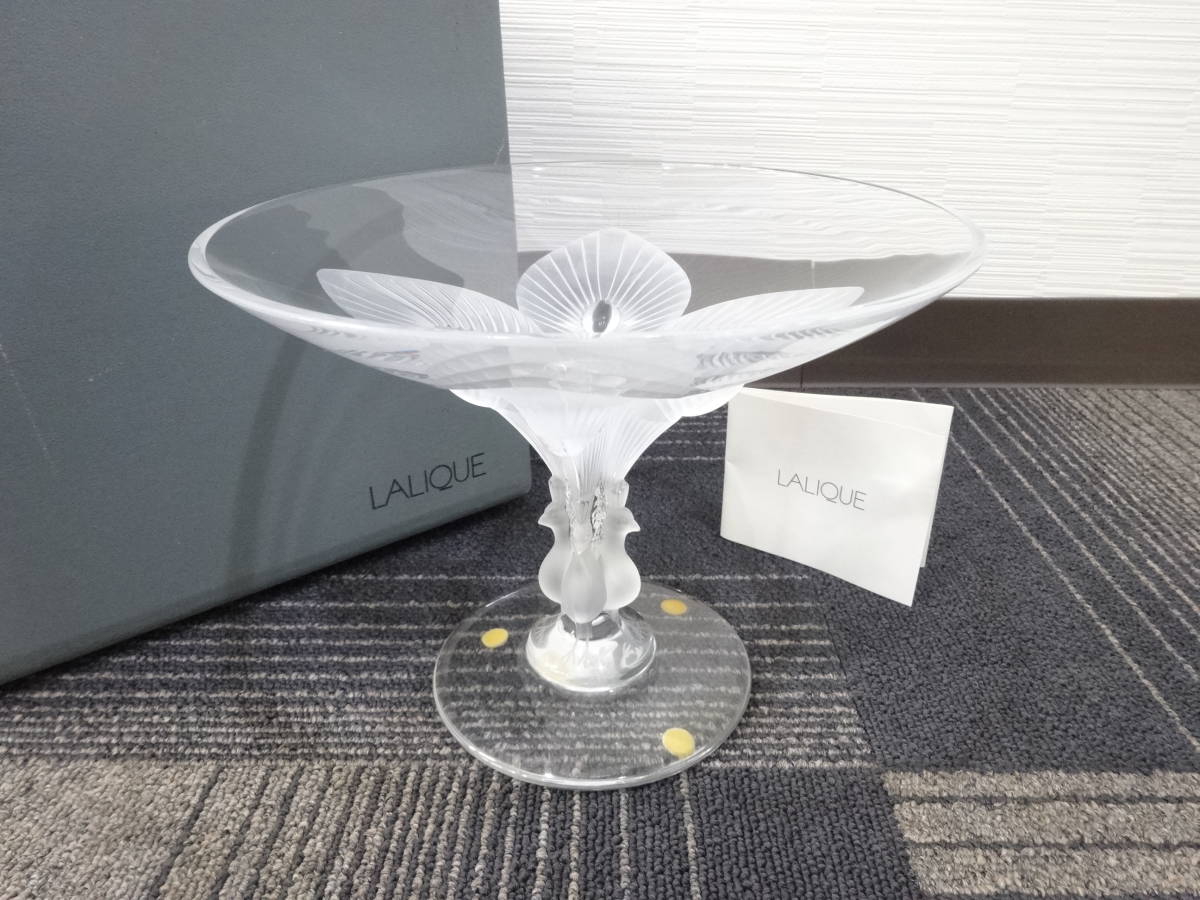 ラリック コンポート 銘品 貴重】 LALIQUE ラリック コンポート クジャク アンティーク 最