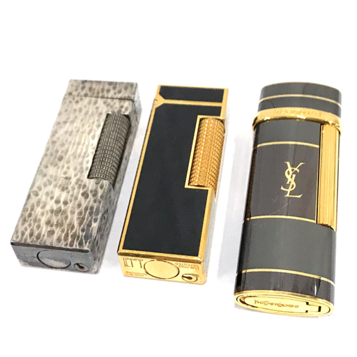 ガスライター Dunhill - サンローラン 0 2026年最新ダンヒルローラガスライターの人気アイテム ダンヒル イヴ・サンローラン ガスライター ローラー式 他 ジッポー オイルライター 喫煙具 着火× 5点セット