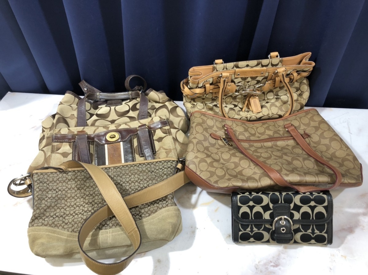 □中古☆COACH コーチ ショルダーバッグ/ハンドバッグ/財布 6点 まとめ 