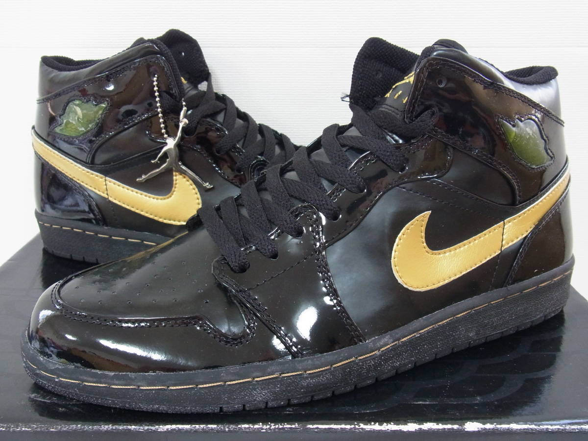 新品箱付 2003 NIKE AIR JORDAN 1 RETRO BLACK METALLIC GOLD AJ1 