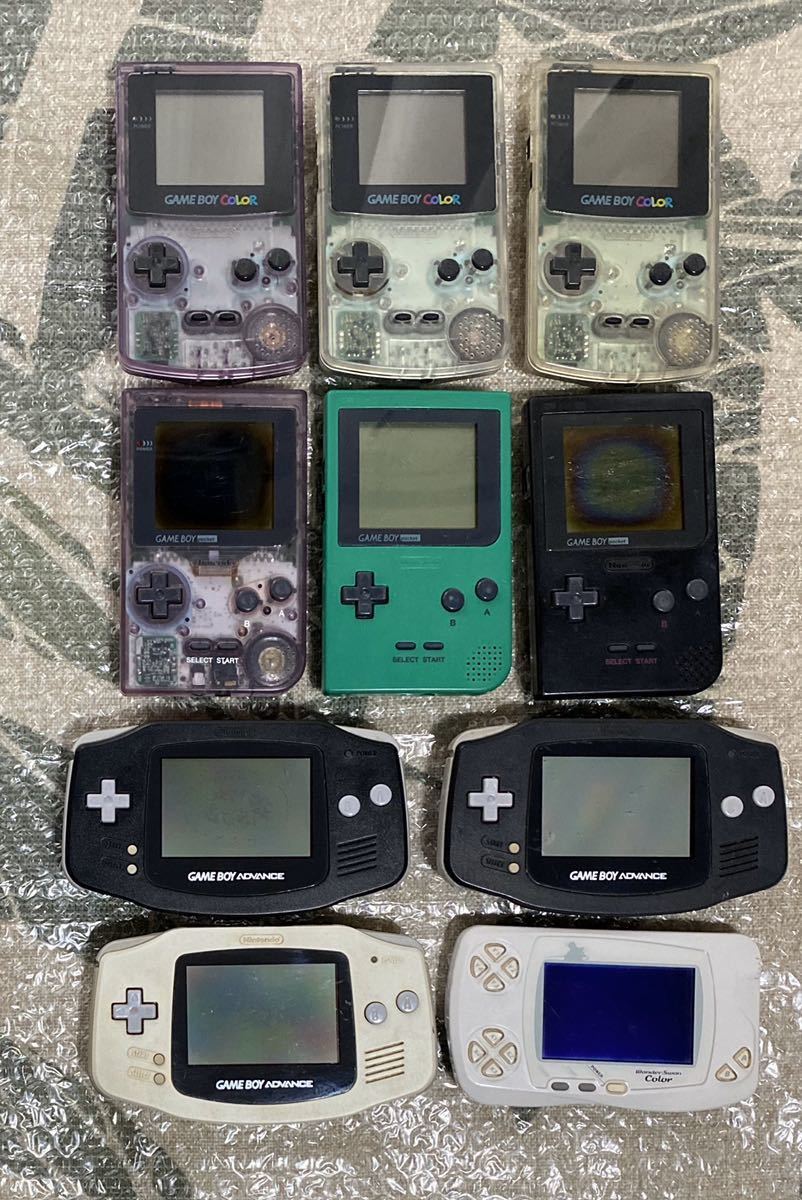 中古ジャンク 30個 データレコーダ(HVC-008)/PSP/3DS LL/DS lite/DS/GBA/GBA SP/GBC/GBP/switchコントローラー/PS4コントローラー 簡易清掃