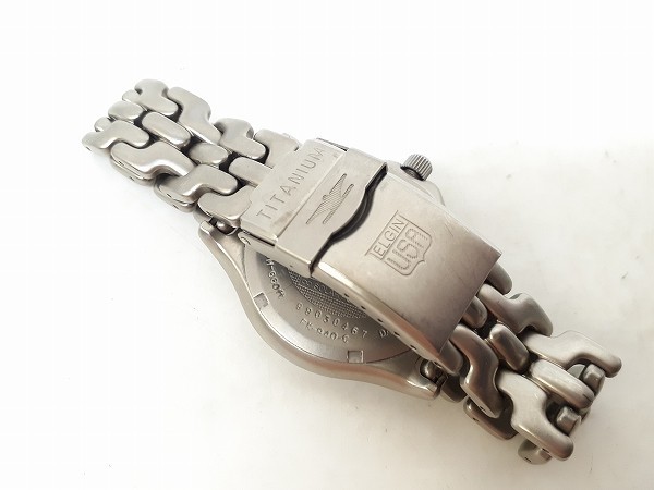 F601-N12-3186◎ 稼働 ELGIN エルジン FK-940-C グレー文字盤 チタン製 