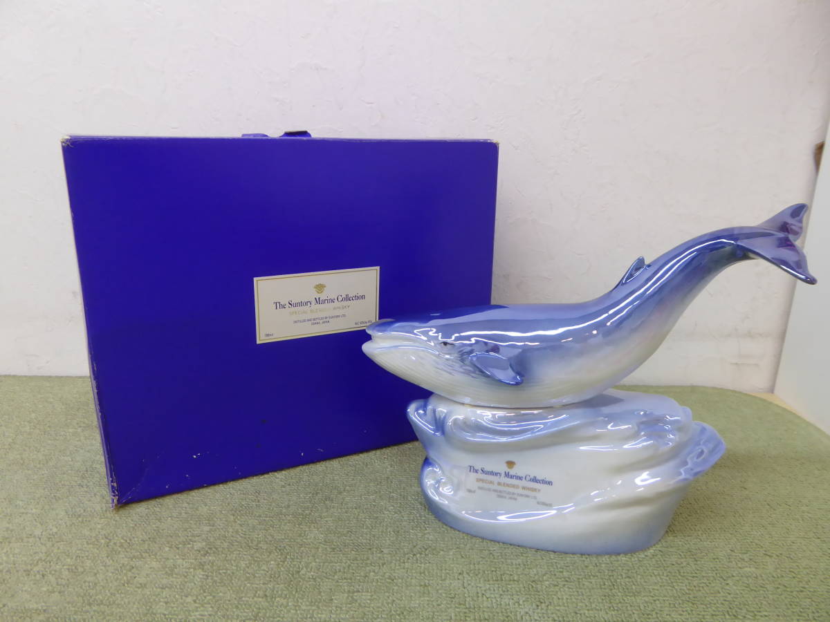 F99-178) 未開栓 サントリーマリンコレクション 陶器ボトル クジラ