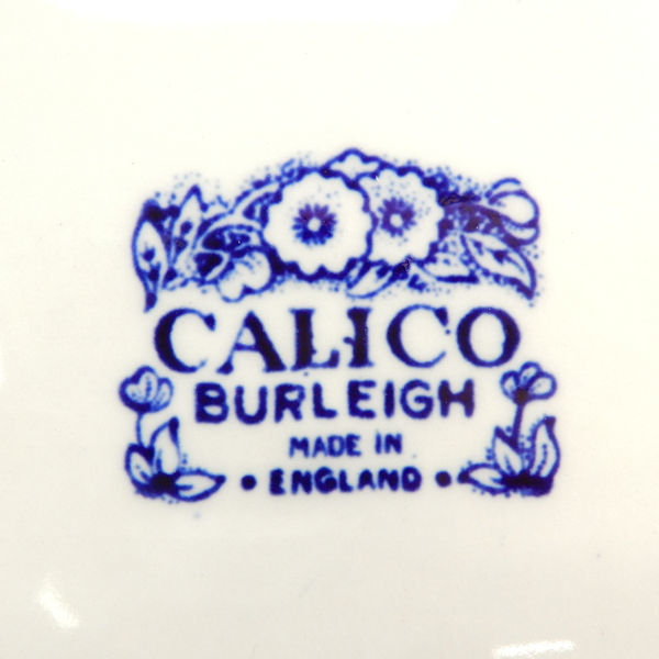 バーレイ ブルーキャリコ 角皿 1枚 25cm プレート 長方形皿 中皿