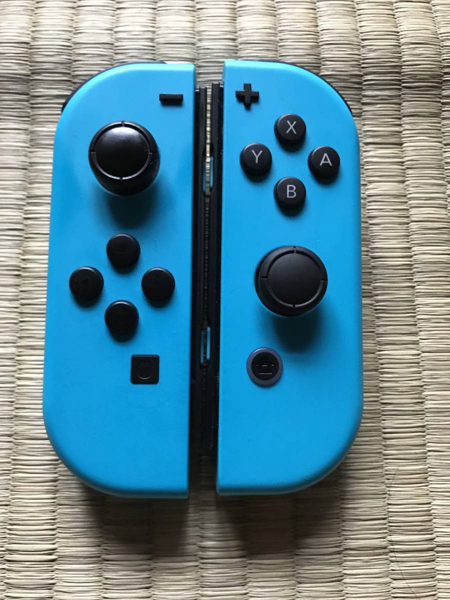 nintendo switch joy-con ジョイコン ジャンク品 ネオンブルー LR