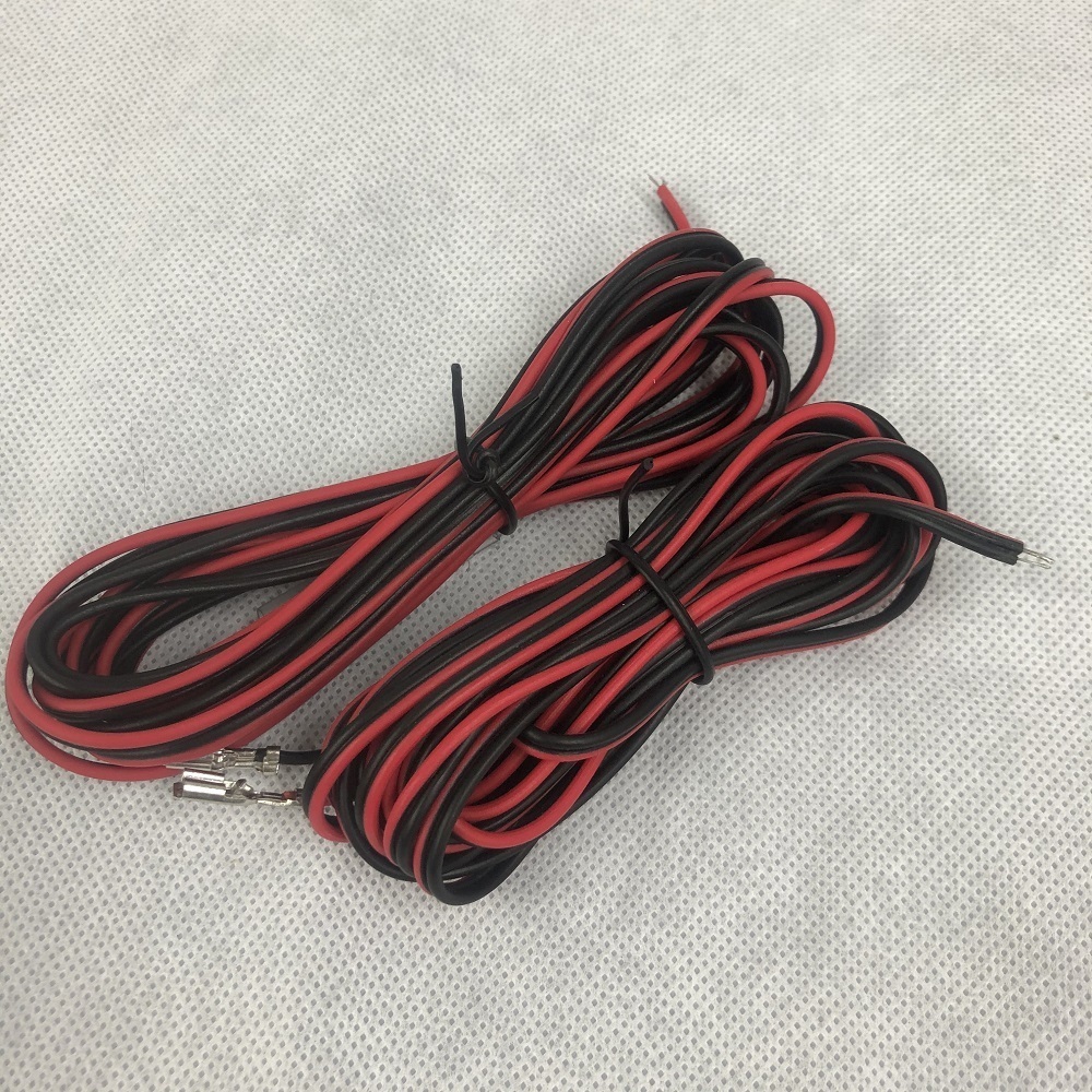 スピーカーケーブル　21Gｘ3ｍ　赤黒W線ｘ２本入り　片側端子加工　SC-2103_3
