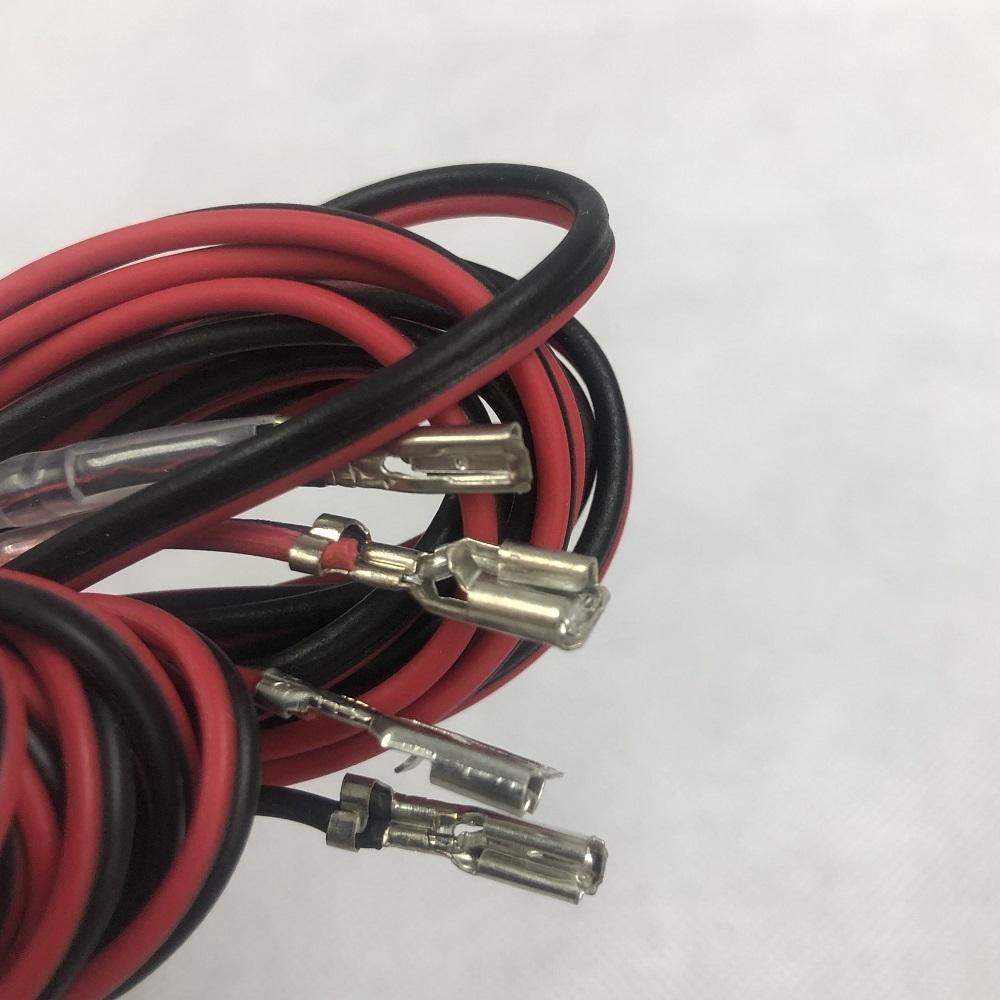 スピーカーケーブル　21Gｘ3ｍ　赤黒W線ｘ２本入り　片側端子加工　SC-2103_4