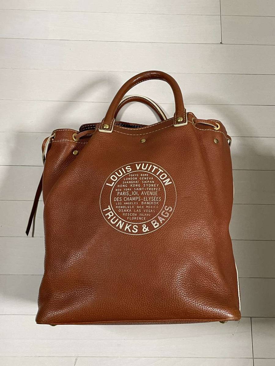 LOUIS VUITTON ルイ・ヴィトン TRUNKS&BAGS レザー ハンドバッグ 