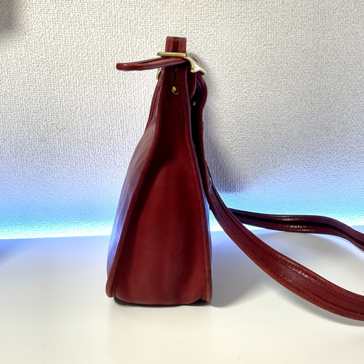【美品】OLD COACH 9950レッド ショルダーバッグ Vintage Coach 9950 Janice Legacy Shoulder Bag Red Leather for