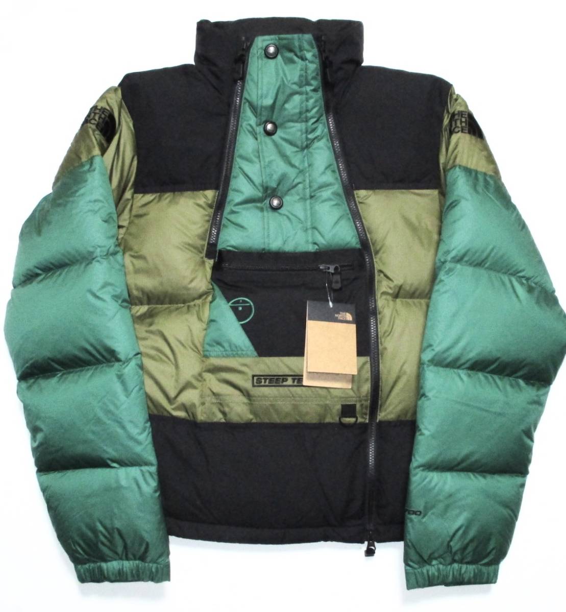 高品質，人気 海外限定 THE NORTH FACE STEEP TECH ダウンジャケット DOWN JACKET S オリーブグリーン/グリーン/ブラック 700フィル(Sサイズ以下)｜売買されたオークション情報、yahooの商品情報をアーカイブ公開 - オ 男性用