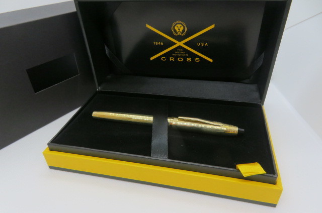 1円～【新品】CROSS　クロス　万年筆　ゴールド　M　9-1-2