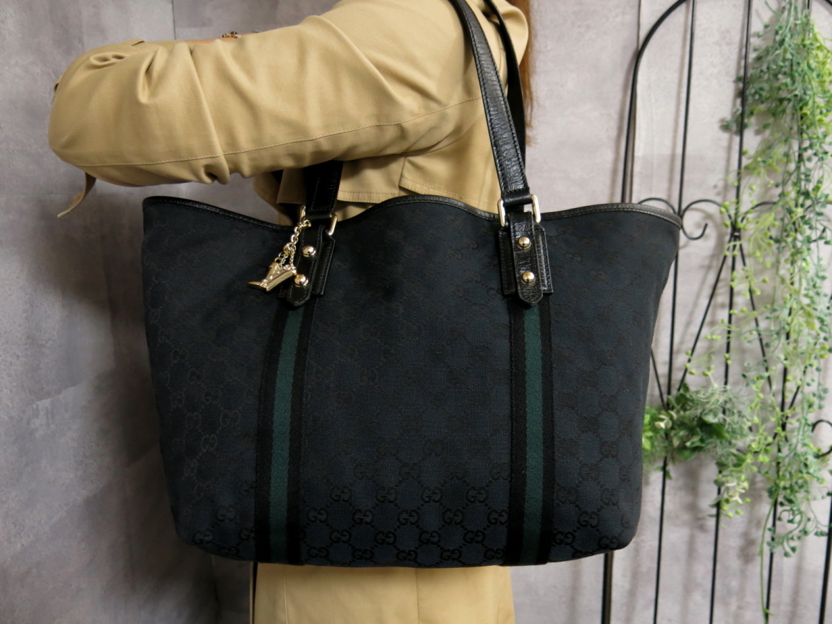 ○超美品○GUCCI グッチ○シェリー○GG キャンバス カーフ レザー 本革 