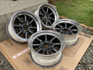 ワタナベ エイトスポーク 15インチ 8J 深リム こわ 4穴 ハコスカ 