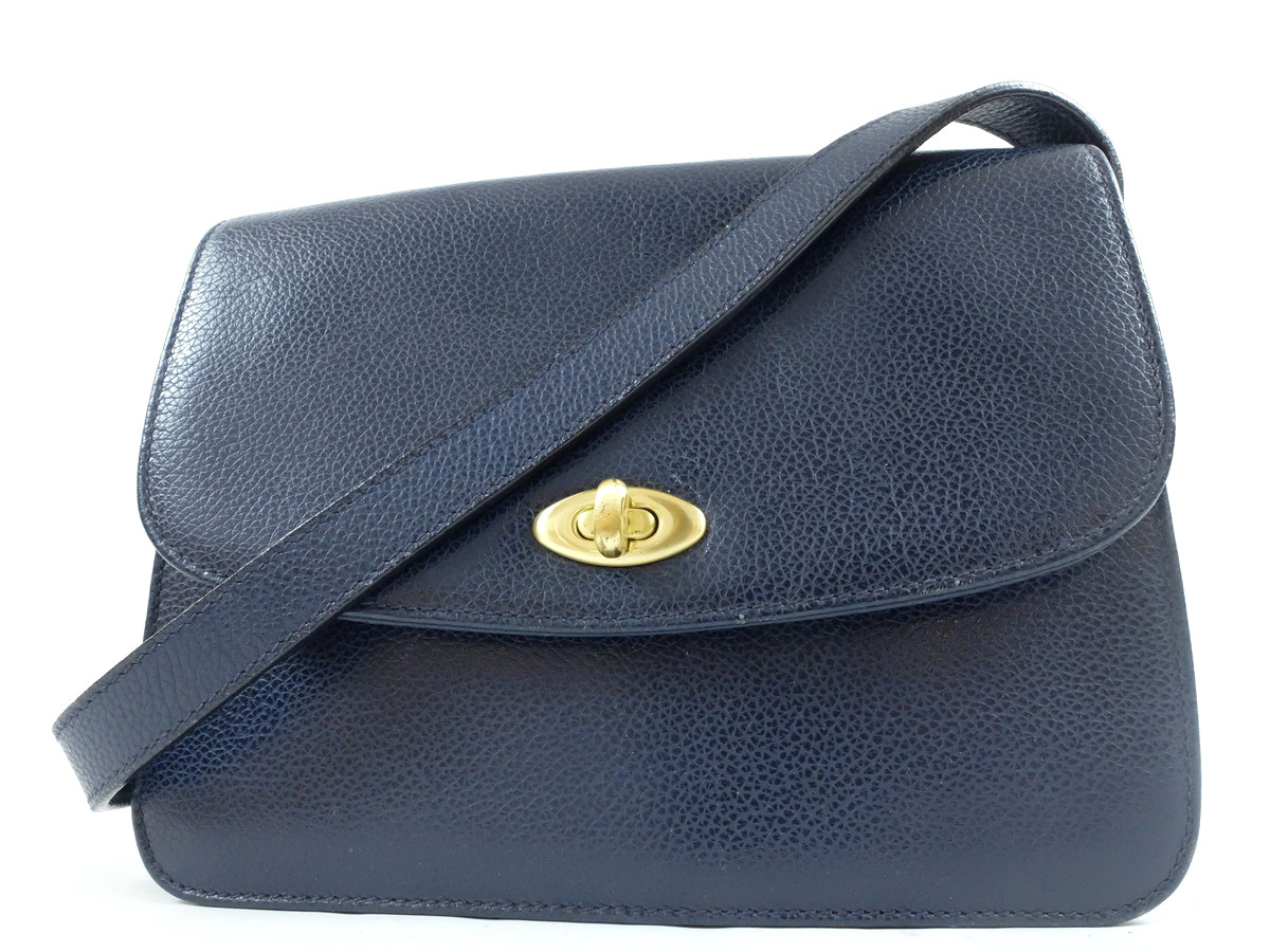 美品 コーチ COACH トートバッグ ブルー ネイビー レザー メンズバッグ