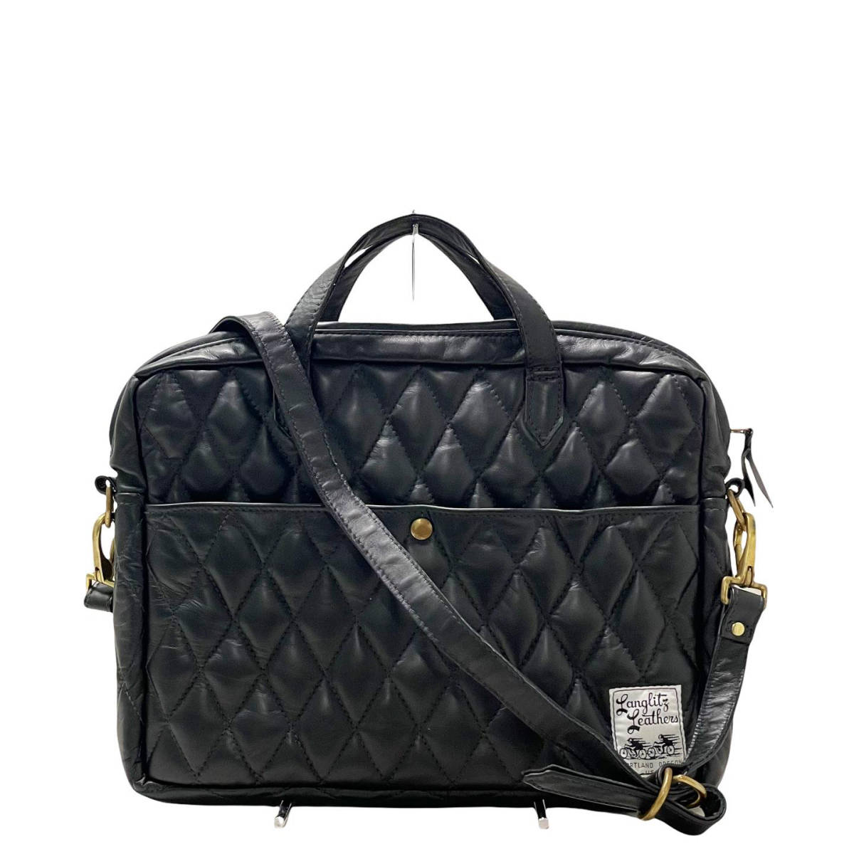 Langlitz Leathers Large Christy Bag ラングリッツレザーズ ラージ クリスティバッグ レザー ショルダーバッグ ブリーフケース ブラック