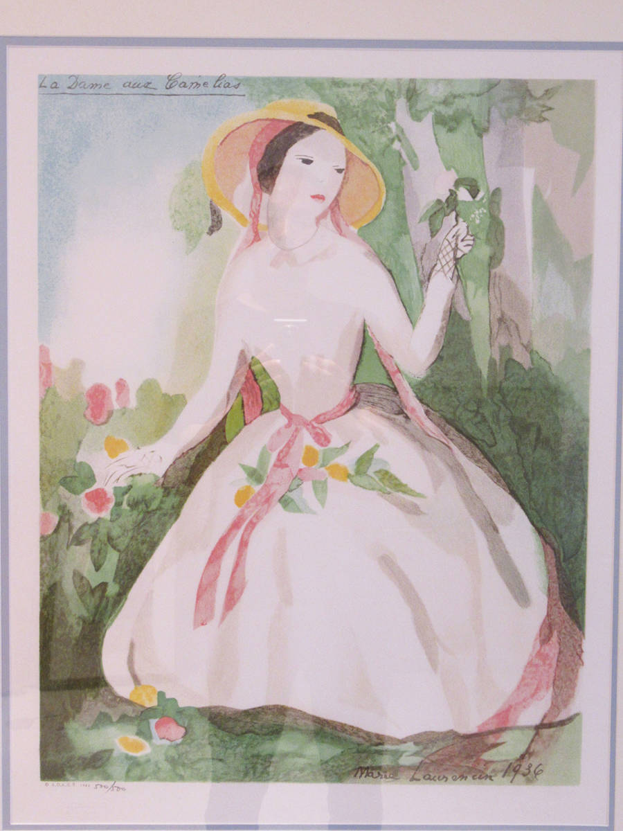 Y-09042◇マリー・ローランサン リトグラフ みどりの木 エディション