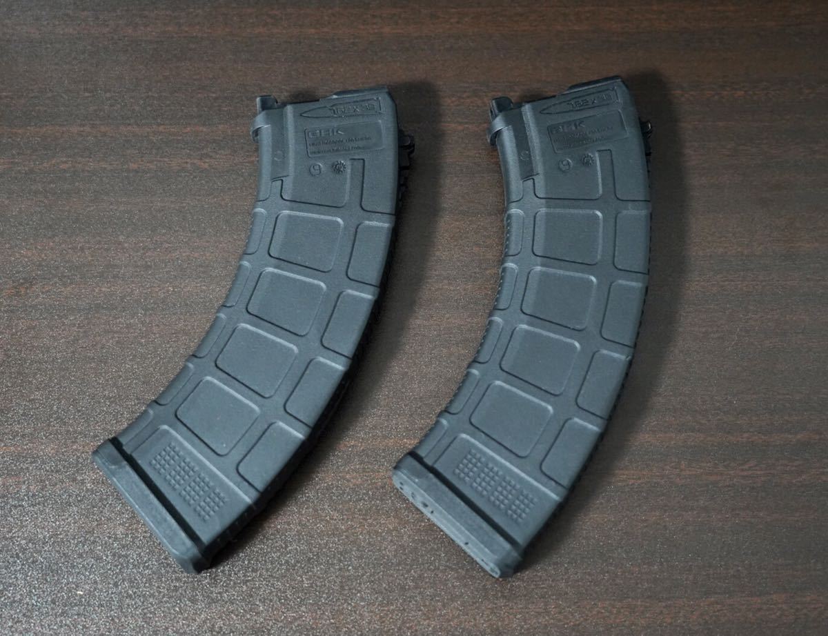 GHK AK用 G-MAG CO2加工マガジン2本「AK74 AKM AKS74U MAGPUL マグプル P-MAG ガスガン ガスブロ」