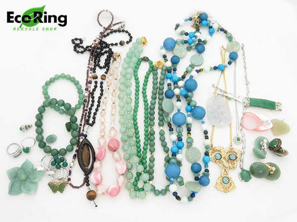 1円 天然石 ネックレス ブレスレット リング ブローチ ペンダントトップ 他 大量セット EJ143