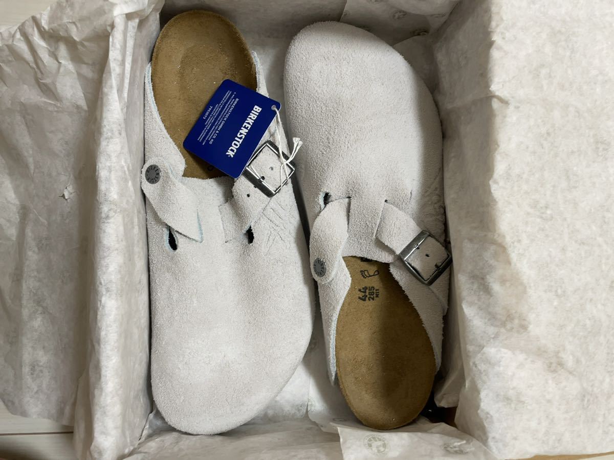 28.5cm【送料無料】Stussy x Birkenstock Hairy Suede Boston Bone 