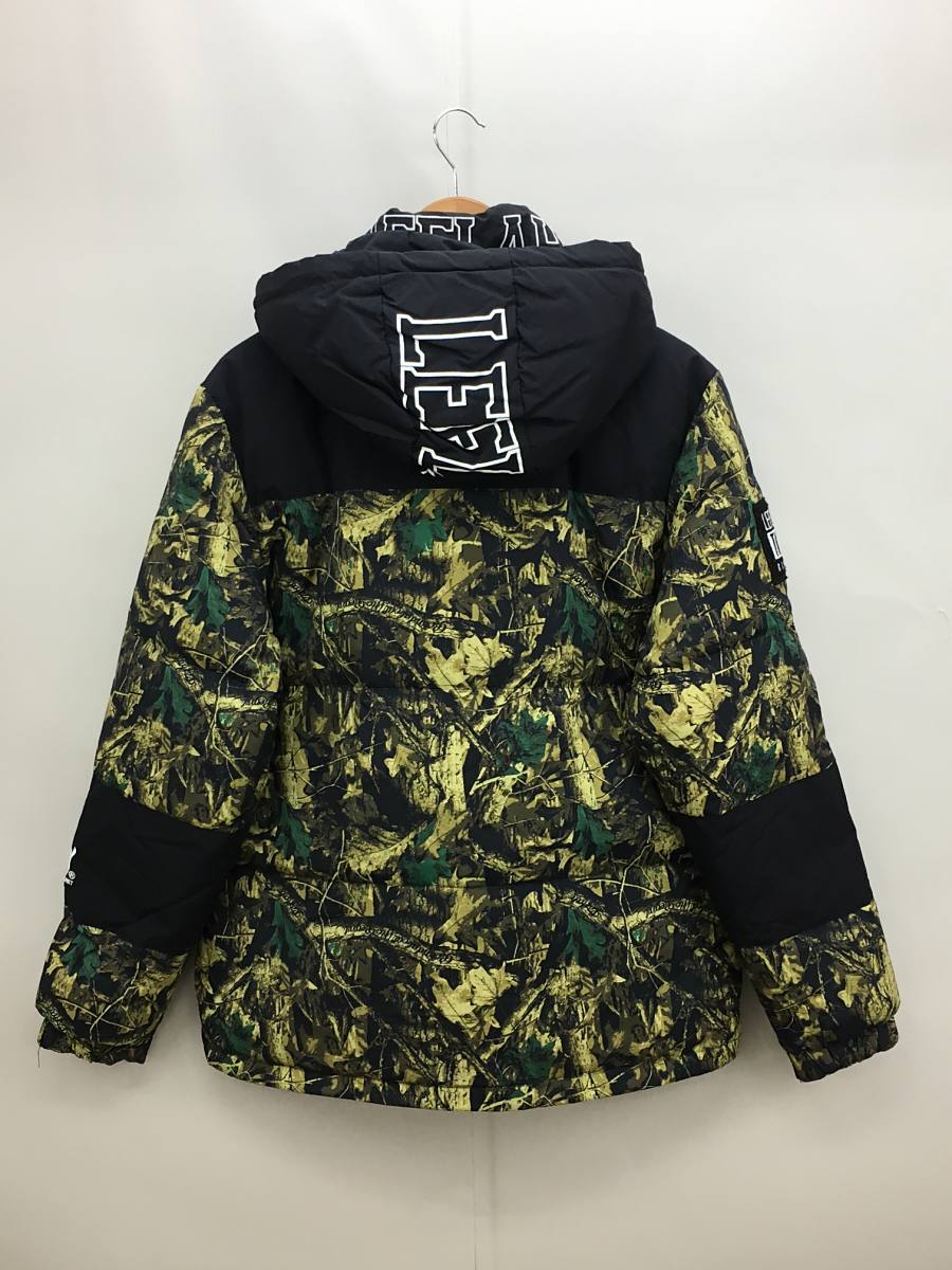 【XLサイズ 美品 フード刺繍ロゴ】完売 LEFLAH カモ ダウンジャケット LEFLAH◇ロゴツリーカモダウンジャケット/XL/ナイロン/マルチカラー