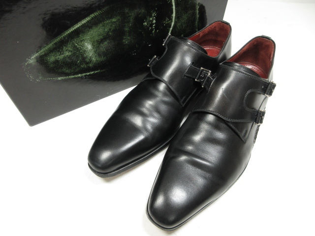 超美品 【マグナーニ MAGNANNI】 18727 トリプルモンクストラップ 