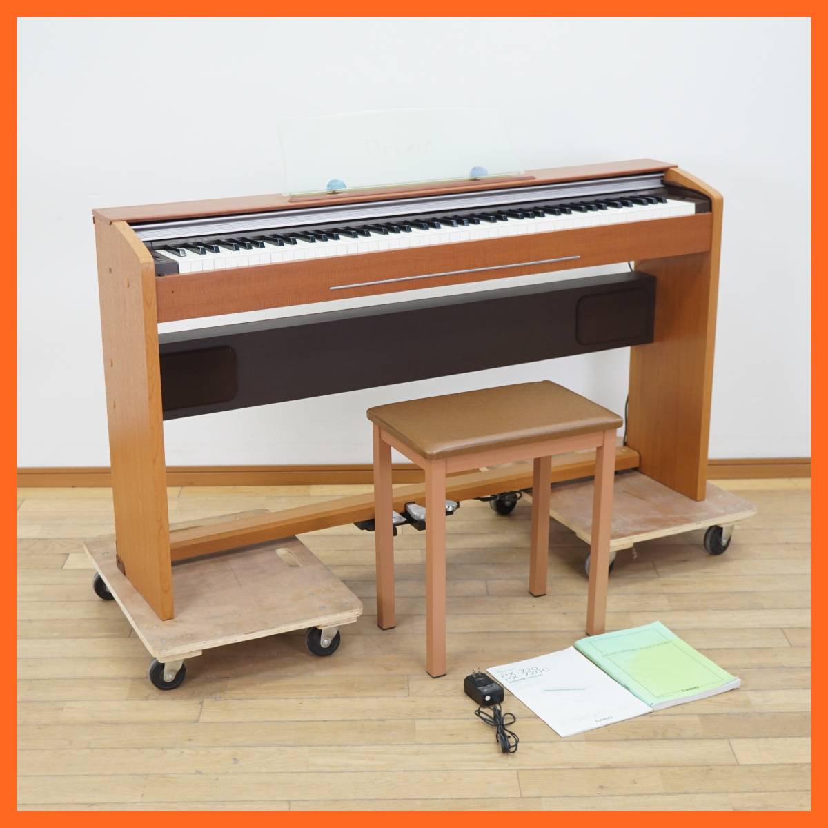 カシオ】Privia 電子ピアノ PX-720C チェリー＆メイプル調仕上げ 椅子