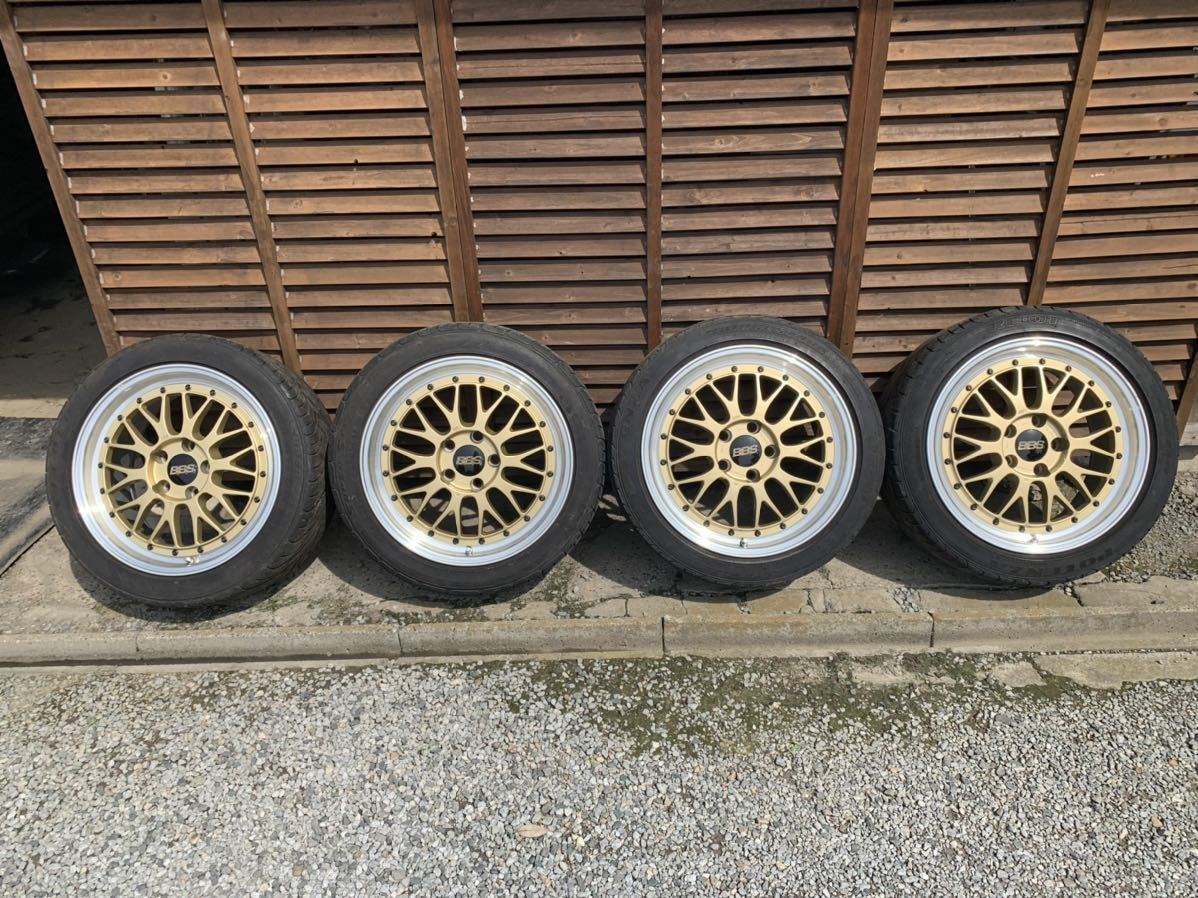 BBS LM ゴールド 17インチ 114.3 8J ＋35 4本 BBS LM 17インチ 中古 17in