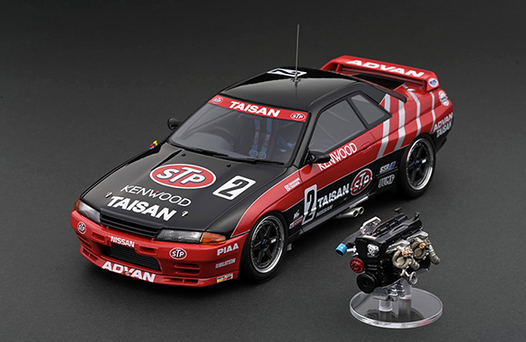 1/18 イグニッションモデル STP TAISAN GT-R (#2) 1992 JTC 高橋国光， 土屋圭市(Ignition Model， IG2423， 日産 ，GT-R， WEB限定70台)