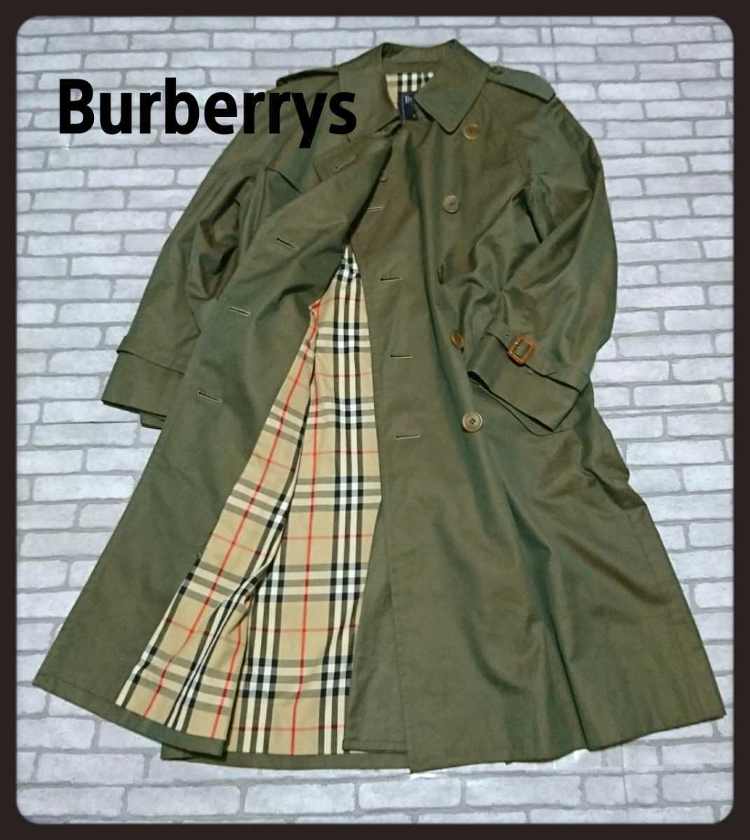 美品✨BURBERRY✨バーバリー トレンチコート ノバチェック カーキ メンズ トレンチコート ノバチェック Burberrys BURBERRY◇最高級ノバチェック