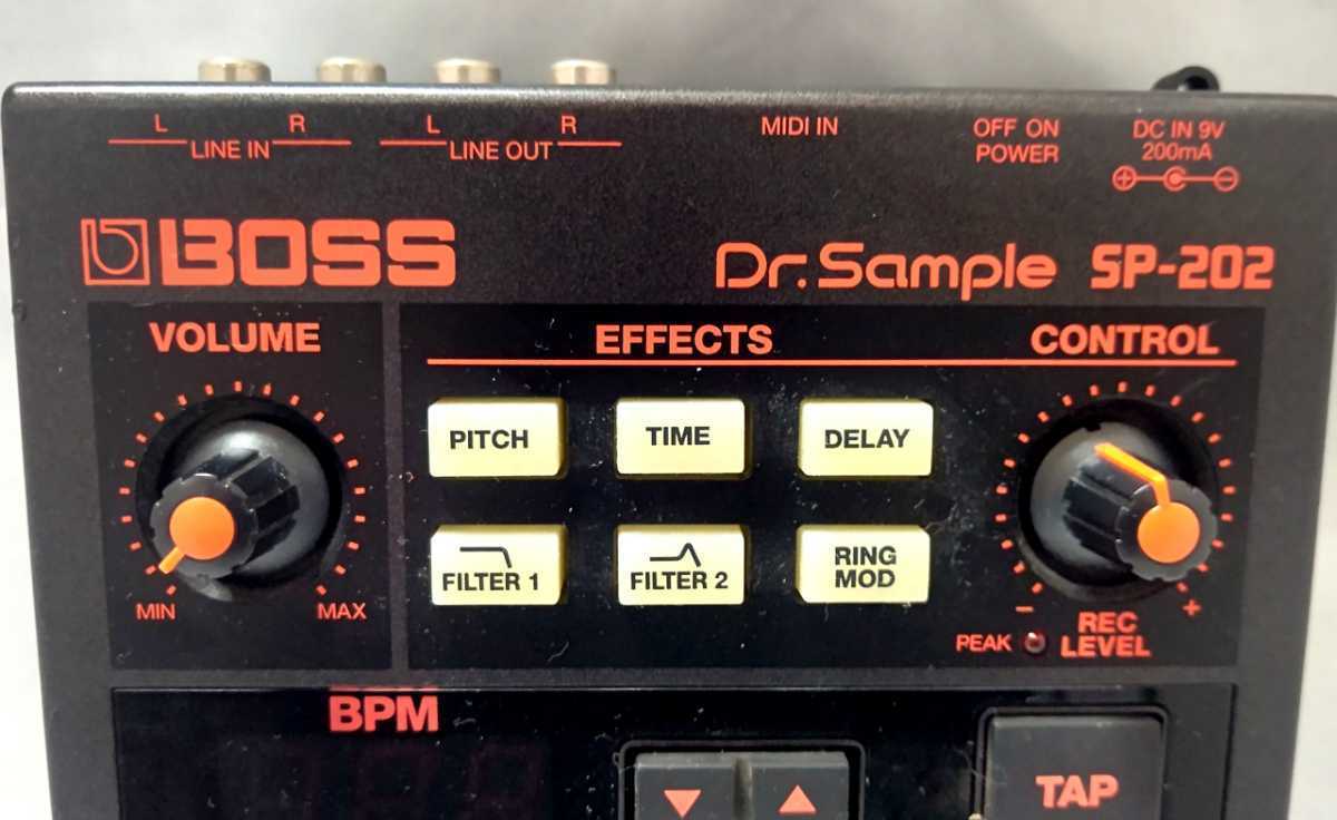 サンプラー BOSS ボス SP-202 Dr.Sample 中古動作品 説明書 アダプター 