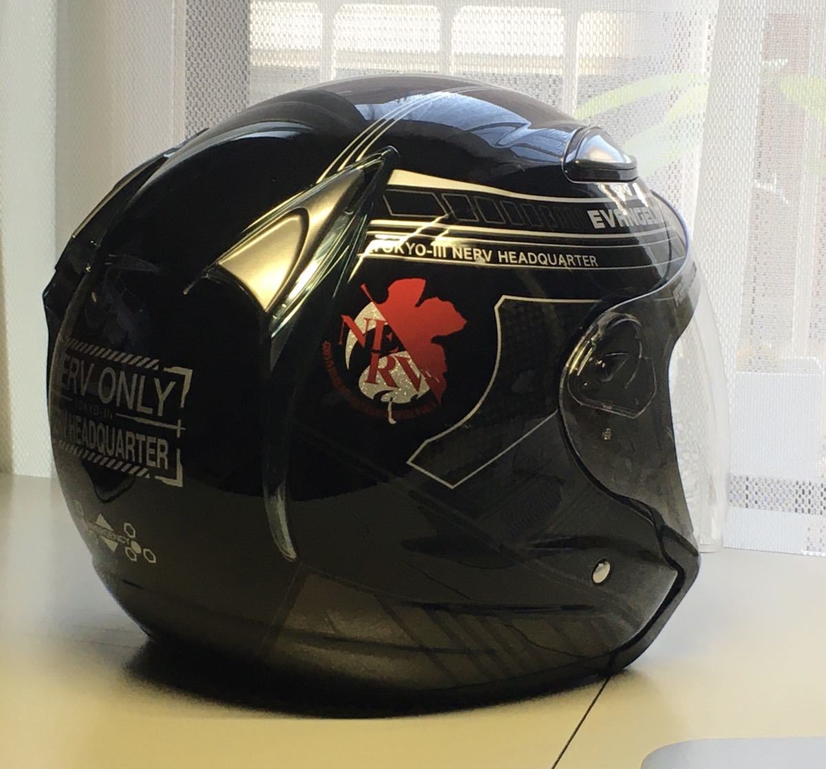エヴァ OGK KABUTO ヘルメット NERVロゴ入り袋付き ビジネス