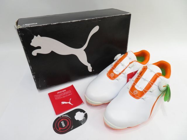 127/【未使用】PUMAGOLF プーマゴルフ タイタンイグナイトディスク ソフトスパイクゴルフシューズ 189413 03 サイズ:US8.5/26.5㎝ 箱有