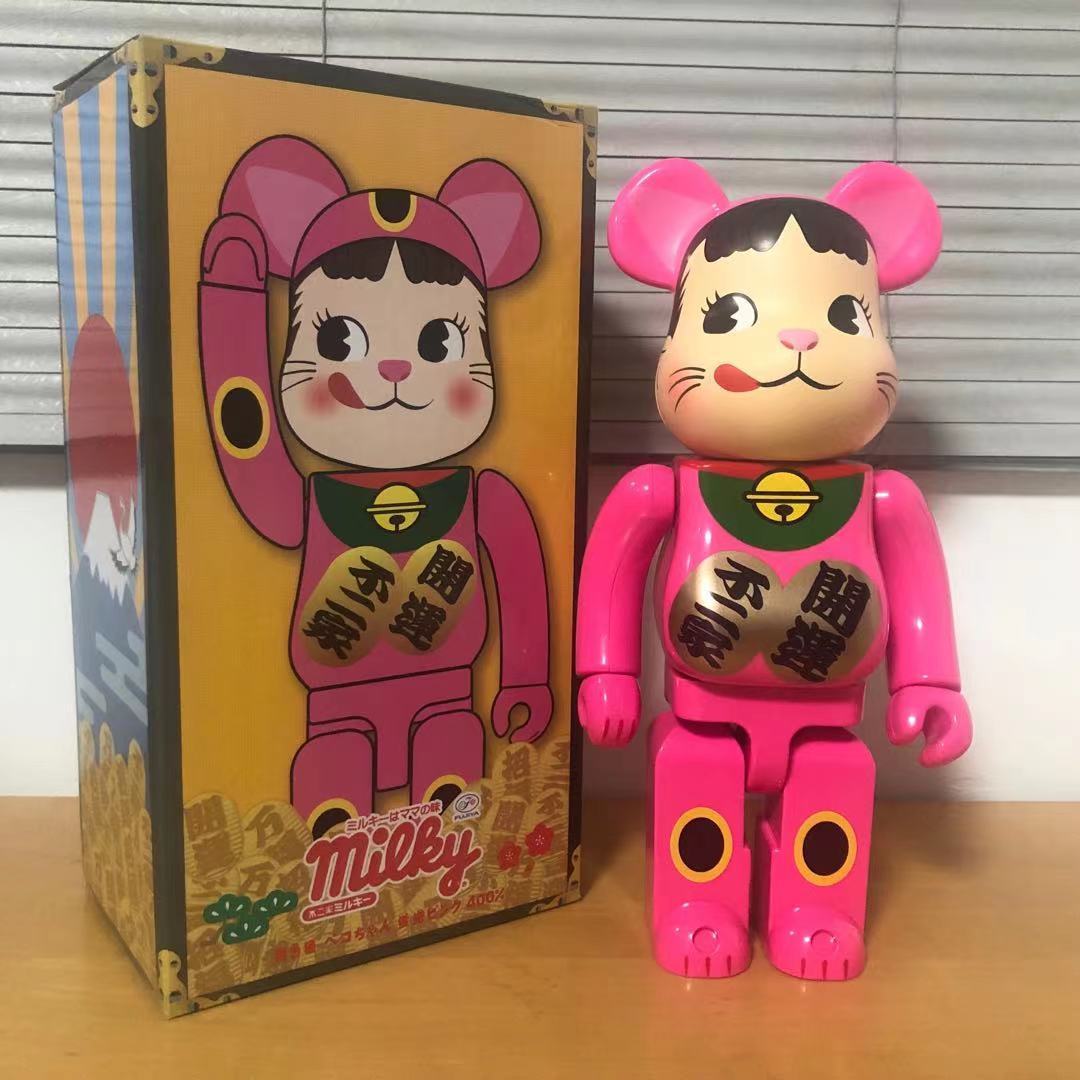 おもちゃ BE@RBRICK 招き猫ペコちゃん 蛍光ピンク