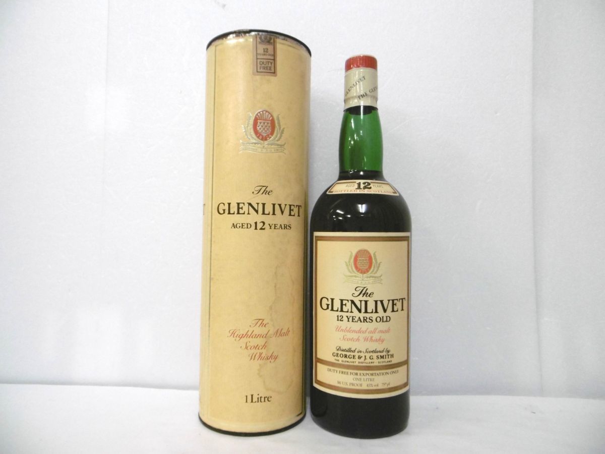 古酒★未開栓 グレンリヴェット 12年 1000ml 40% 箱有 GLENLIVET ピュアシングルモルト No2266 12年 グレンリベット 未開栓 0 THE 2026年