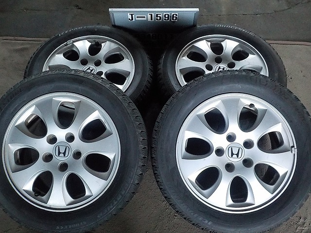 J-1596スタッドレス屋205/55R16ホンダアルミ付き４本（6.5J 114.3 5穴 +55)⑰　　本州送料込み