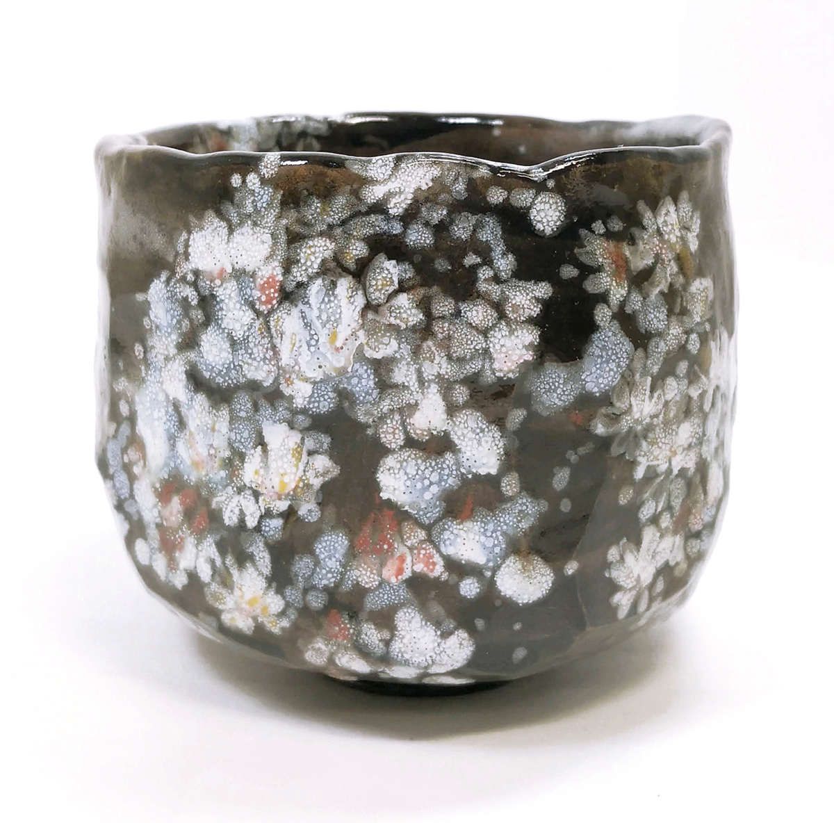 京焼 一風窯 鈴木一風作 「零れ桜」 釉彩斫茶碗 茶道具 - Yahoo 