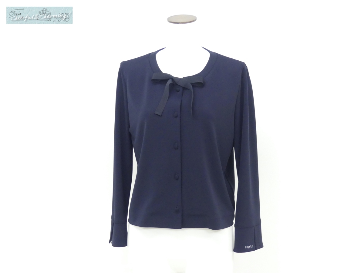 フォクシー 38 Front Pleated Fitted Jacket