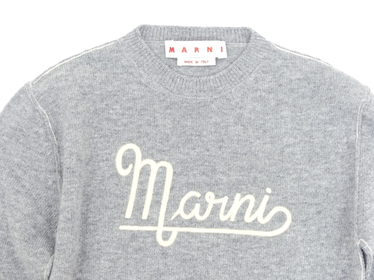 新作 未使用 MARNI シェットランドウールロングスリーブニット 40 