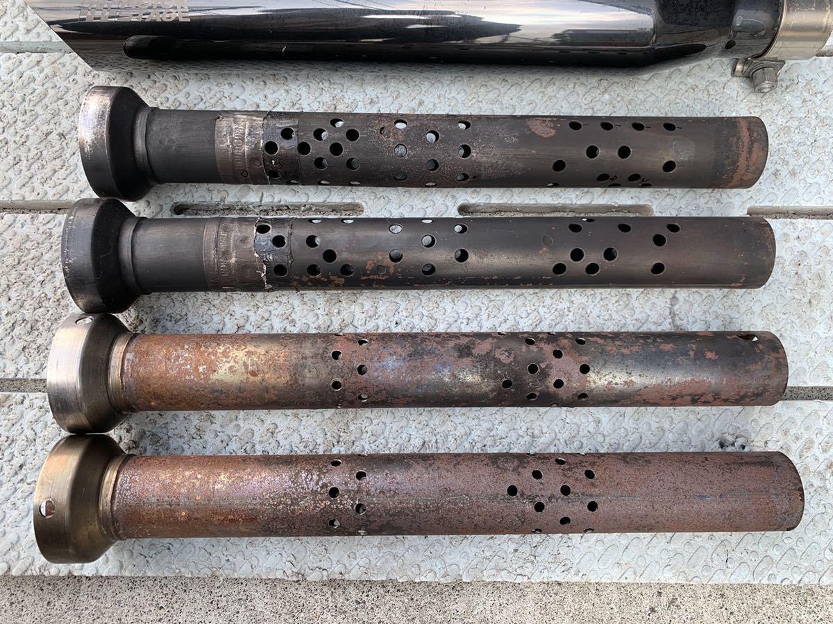 モーターステージマフラースーパーブラススリップオンXL1200/883 ブラス スーパーブラス スリップオンマフラー クロームメッキ