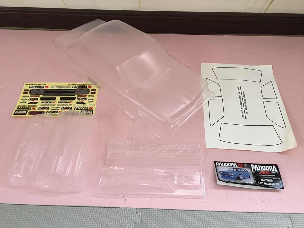 送料無料 1/10 ダットサン 510 ブルーバード ラジコン ボディ パンドラ  